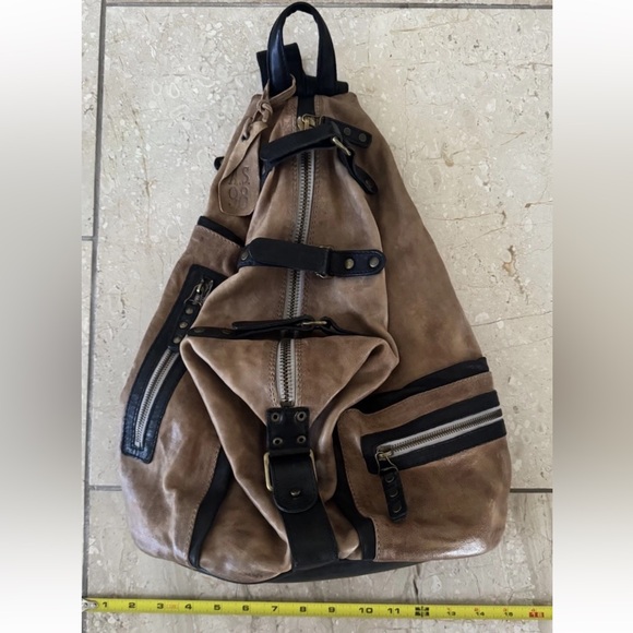 A.S. 98 x Free People Distressed Leather “Birch”/“Herra” Moto Backpack $469 USD - Picture 12 of 16
